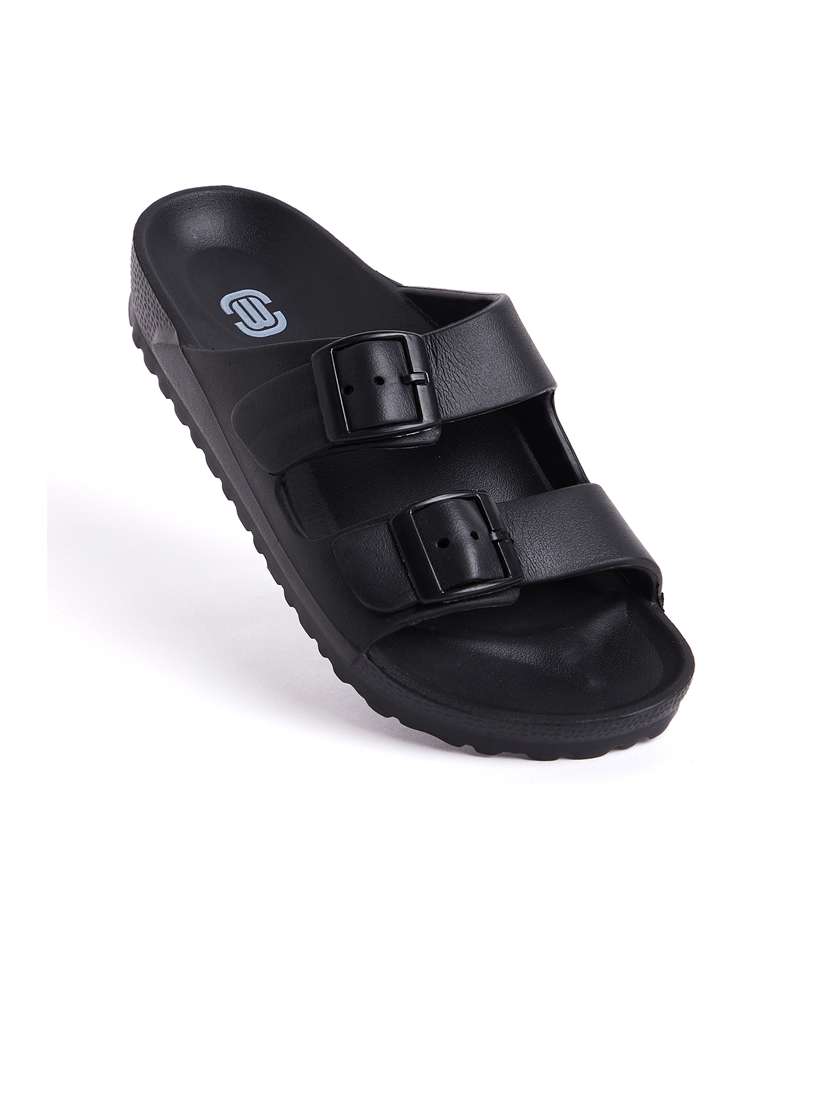 women solid black flip flop - 20425724 -  Standard Image - 2