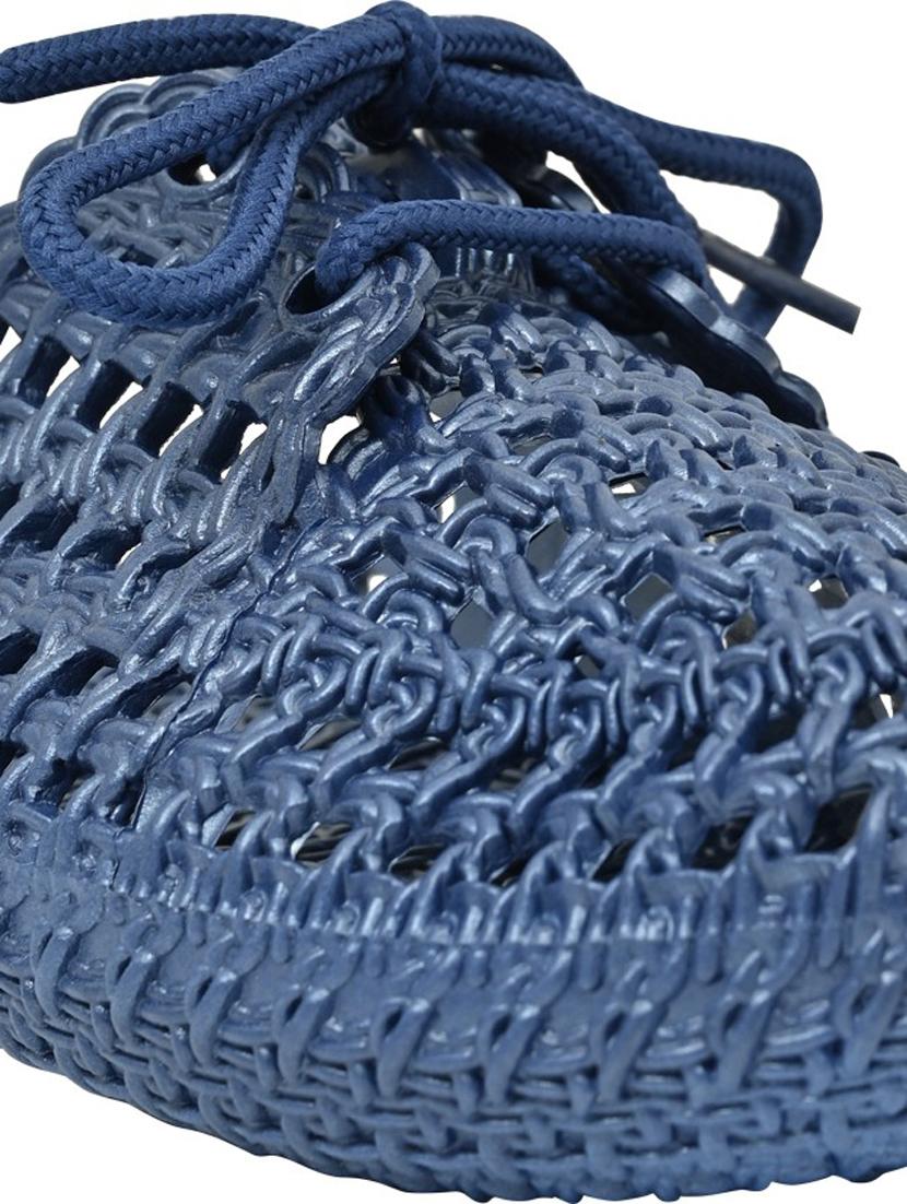 women textured navy blue flip flops - 20425781 - Standard Image - 2