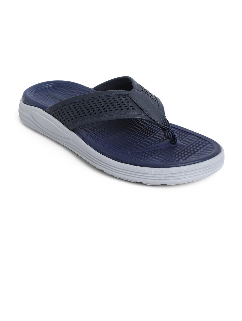 men cut work navy blue flip flop - 20425800 - Standard Image - 2
