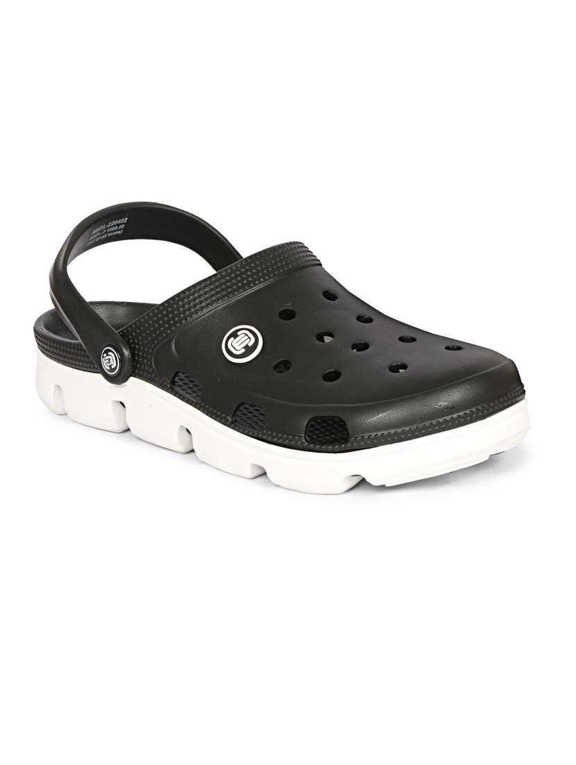 men solid black flip flop - 20425805 - Standard Image - 2