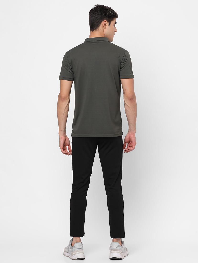 men solid grey polyester polo t-shirt - 20425918 - Standard Image - 2