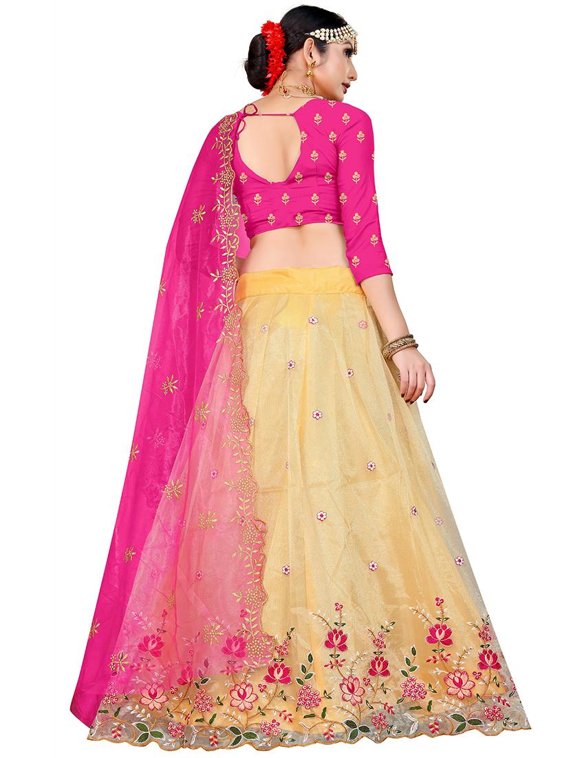 women beige semi-stitched lehenga choli - 20426522 - Standard Image - 2