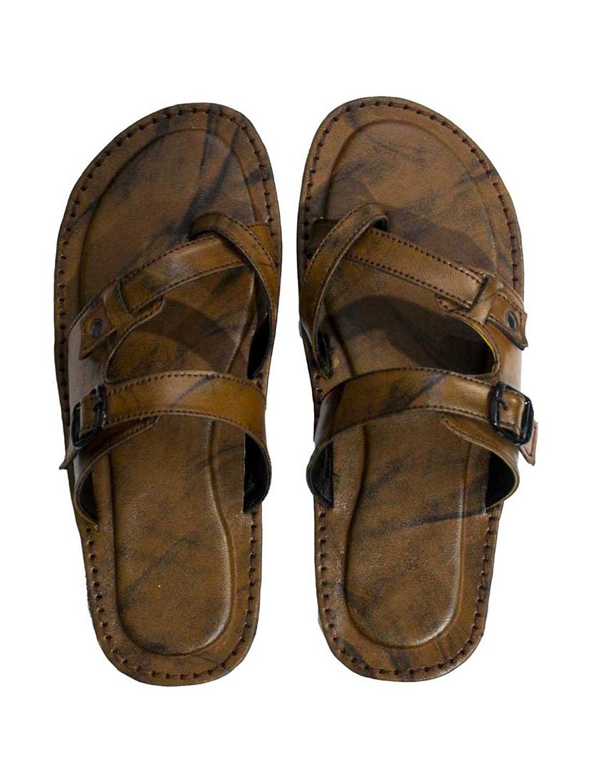 men solid brown flip flop - 20426918 - Standard Image - 2