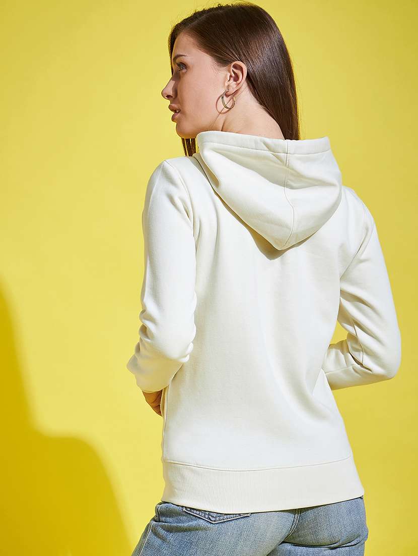 solid hooded neck sweatshirt - 20427054 -  Standard Image - 2