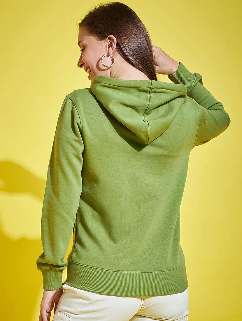 solid hooded neck sweatshirt - 20427068 - Standard Image - 2