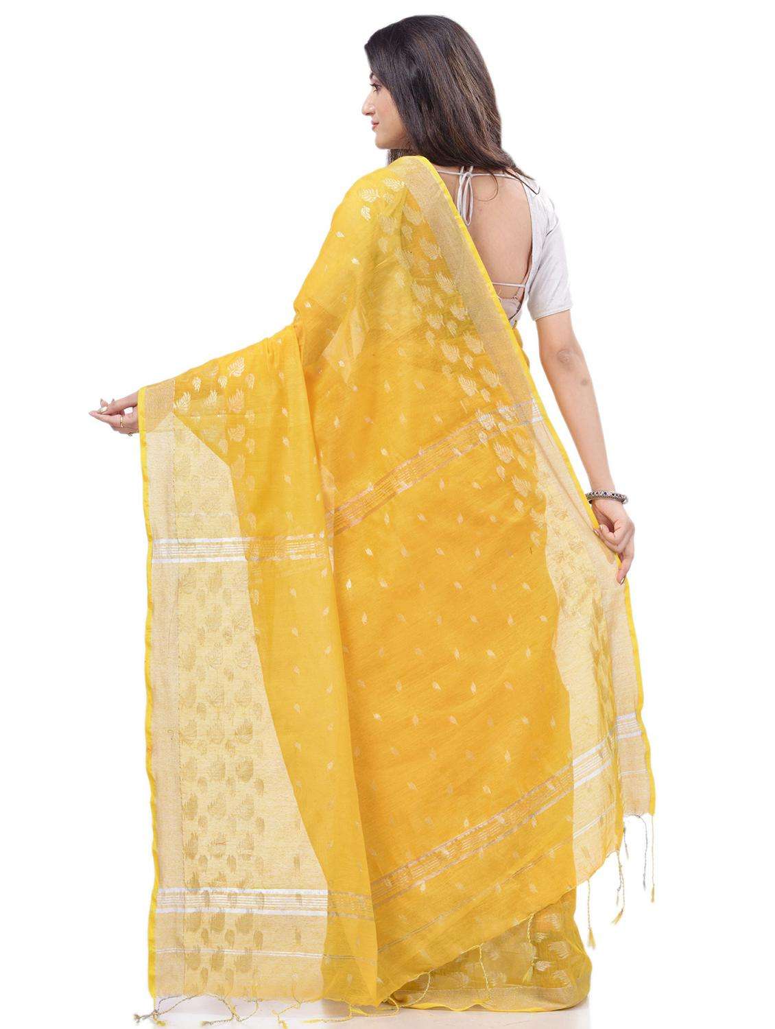 women's self design yellow colored saree with blouse - 20427193 -  Standard Image - 2