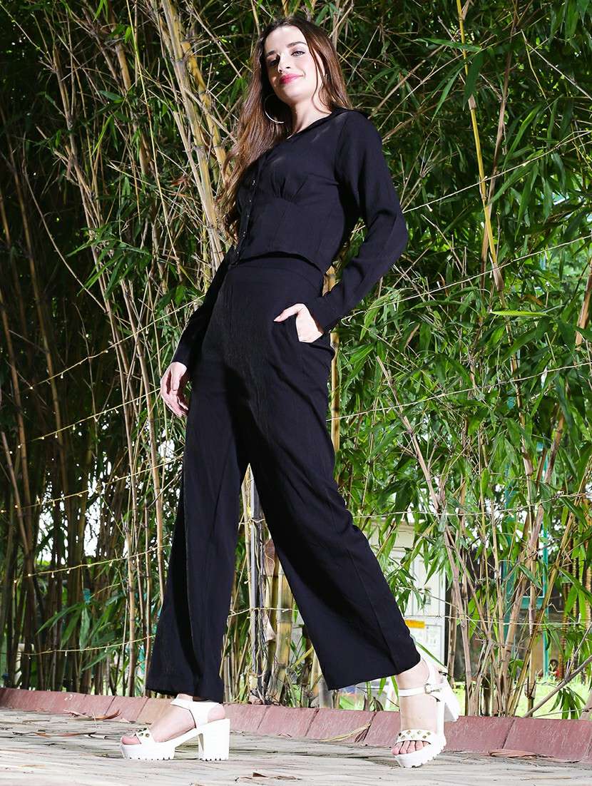 navy blue shirt and trouser co-ord - 20427318 -  Standard Image - 2