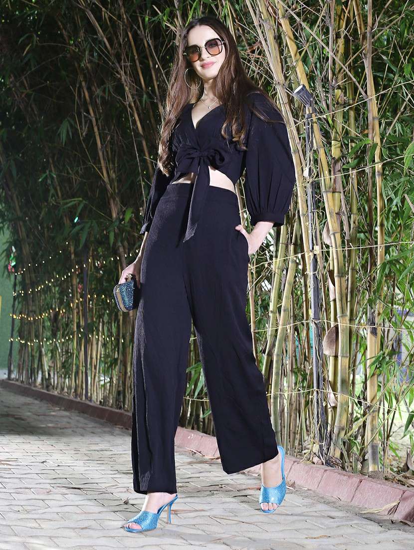 navy blue top and trouser co-ord - 20427319 -  Standard Image - 2