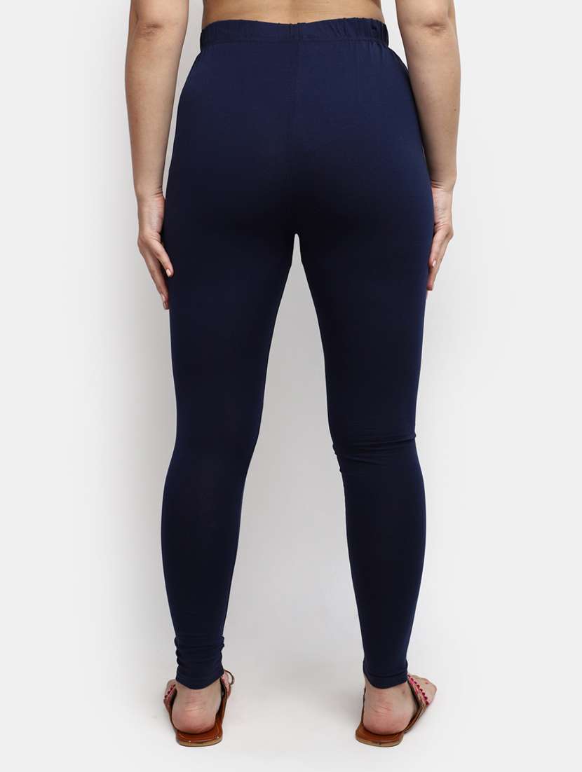 navy blue solid full length legging - 20428181 -  Standard Image - 2