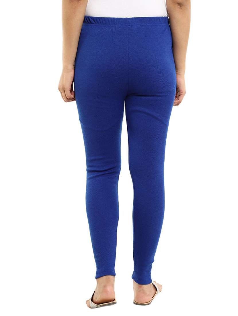blue solid cotton legging - 20428199 -  Standard Image - 2