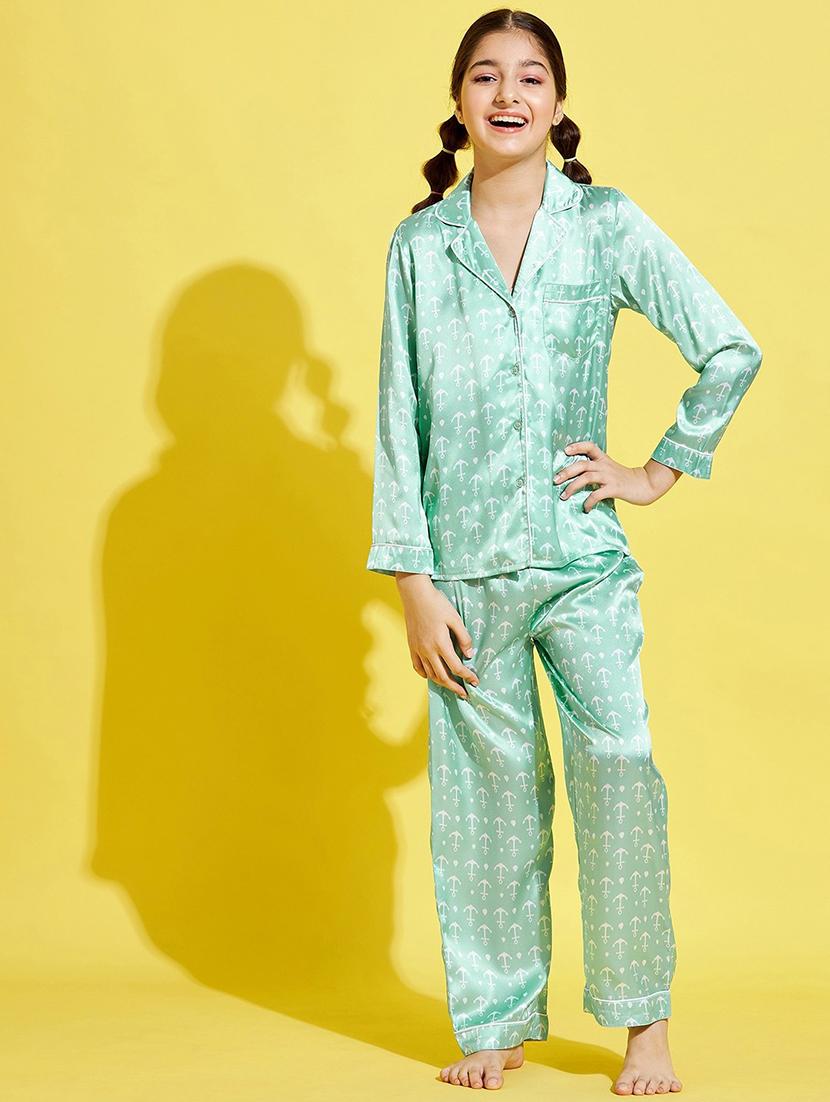 girl printed pyjama nightwear set