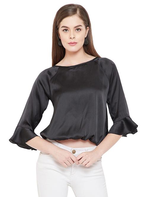 solid satin top - 20428662 - Standard Image - 0