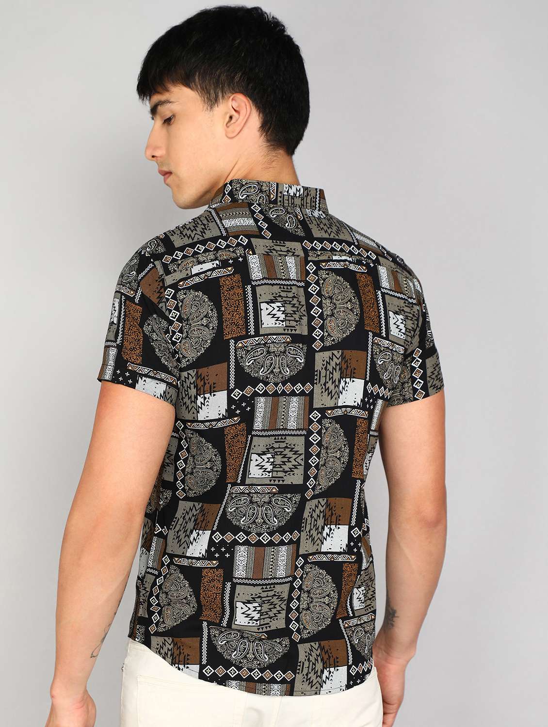 black printed casual shirt - 20428698 -  Standard Image - 2