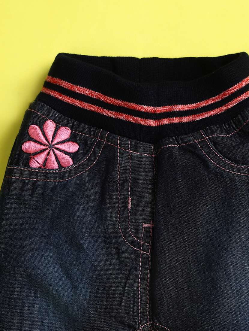 girls solid slim fit jeans - 20429025 -  Standard Image - 2