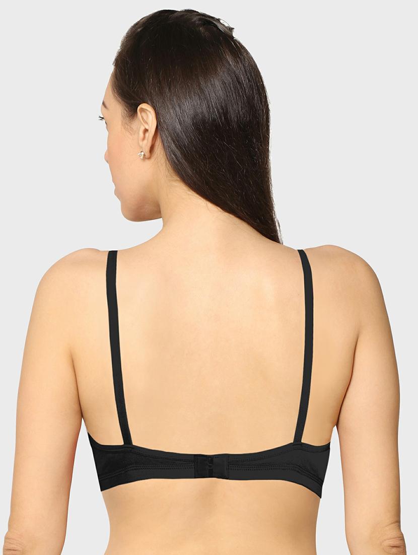 black cotton tshirt bra - 20429377 - Standard Image - 2