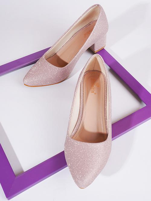 pink shimmery slip on pump - 20429741 -  Standard Image - 0