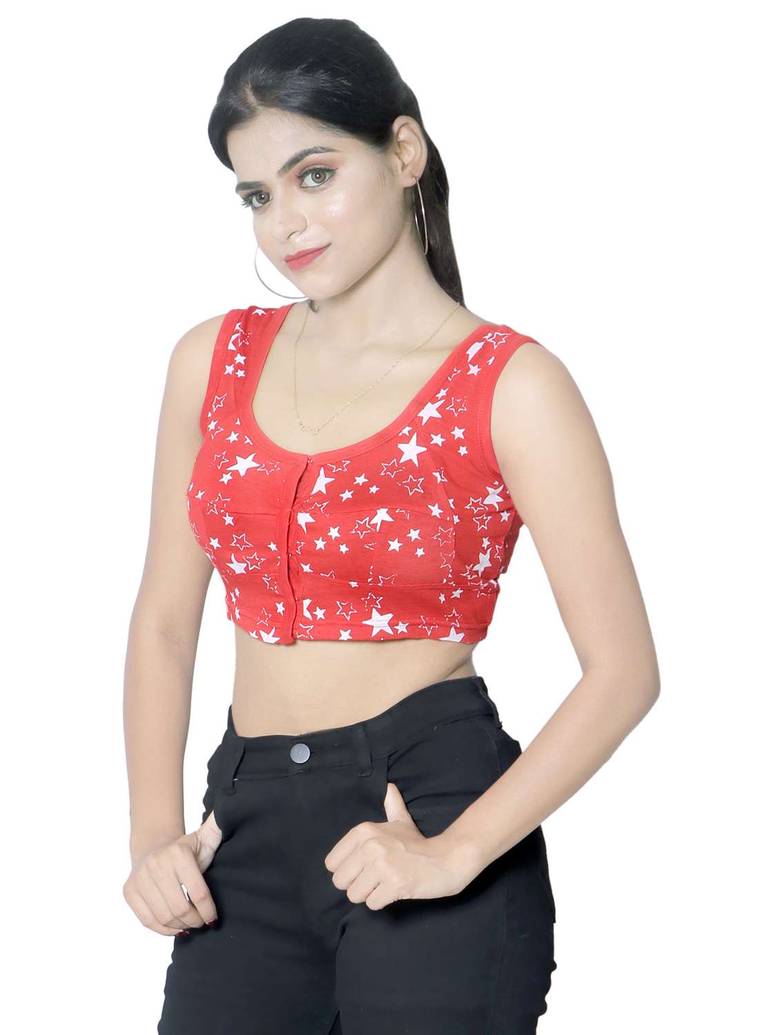 women red printed stitched blouse - 20429945 -  Standard Image - 2