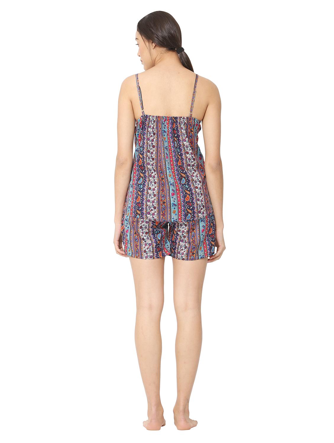 women's printed nightwear shorts set - 20430339 - Standard Image - 2