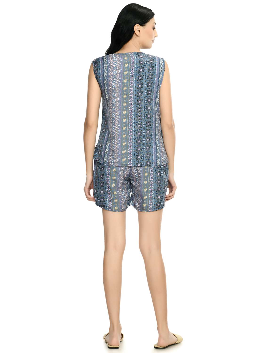 women's printed nightwear shorts set - 20430363 -  Standard Image - 2