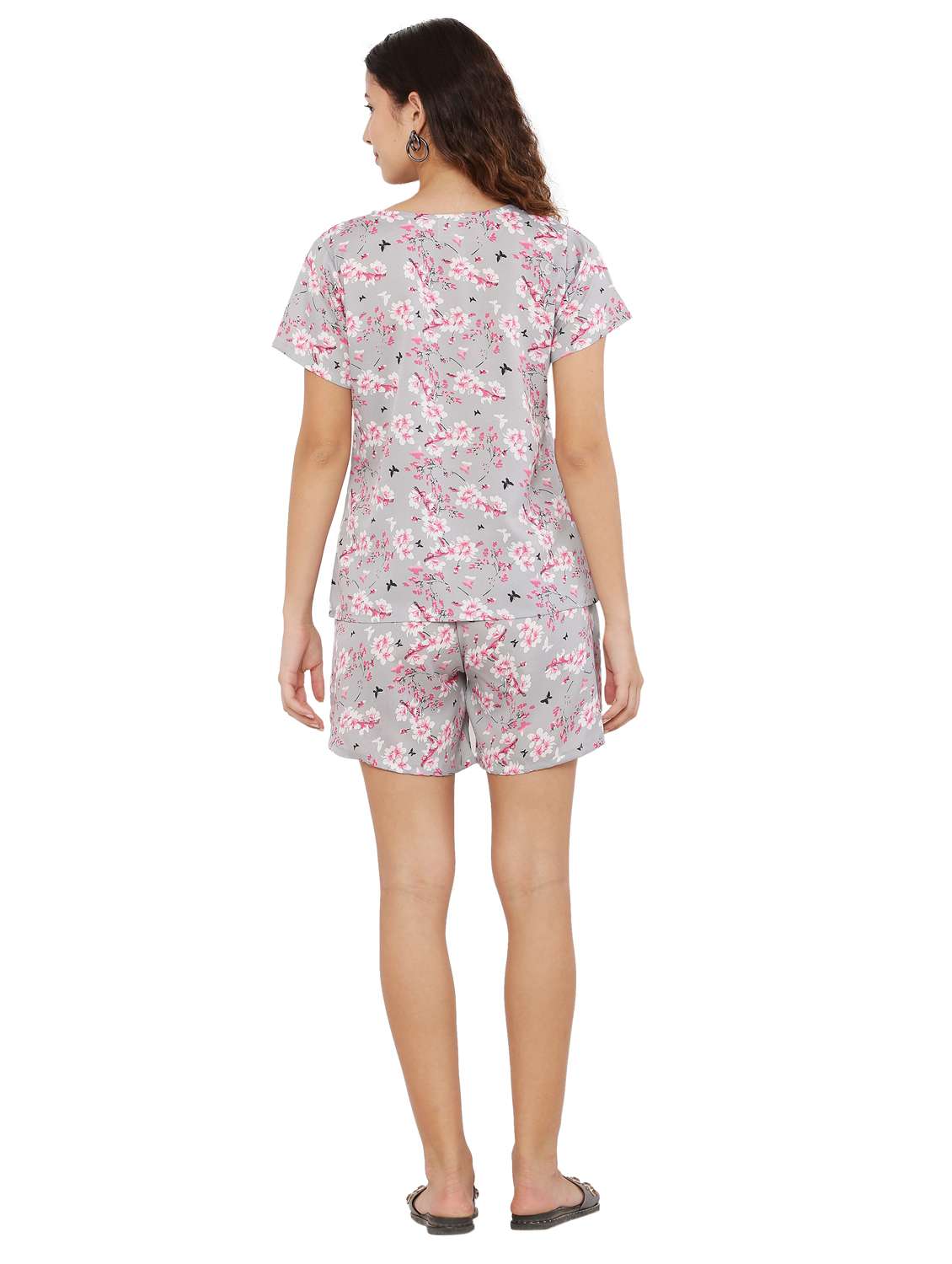 women's printed nightwear shorts set - 20430480 -  Standard Image - 2