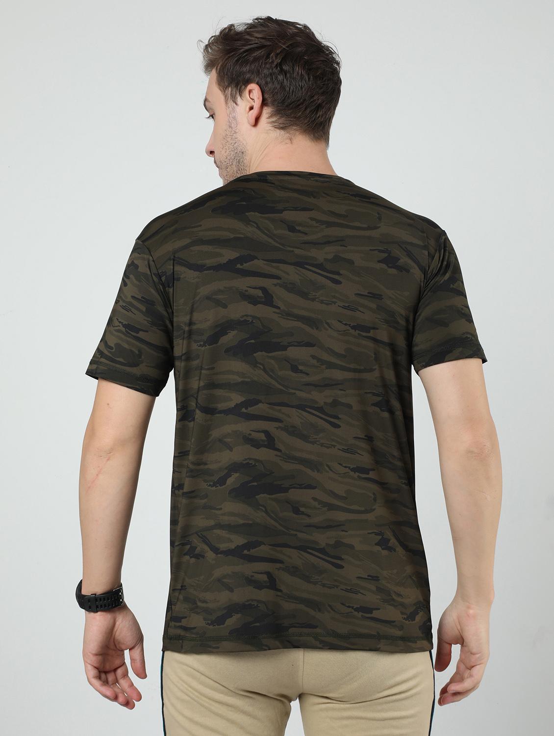olive camouflage print short sleeves t-shirt - 20430857 - Standard Image - 2