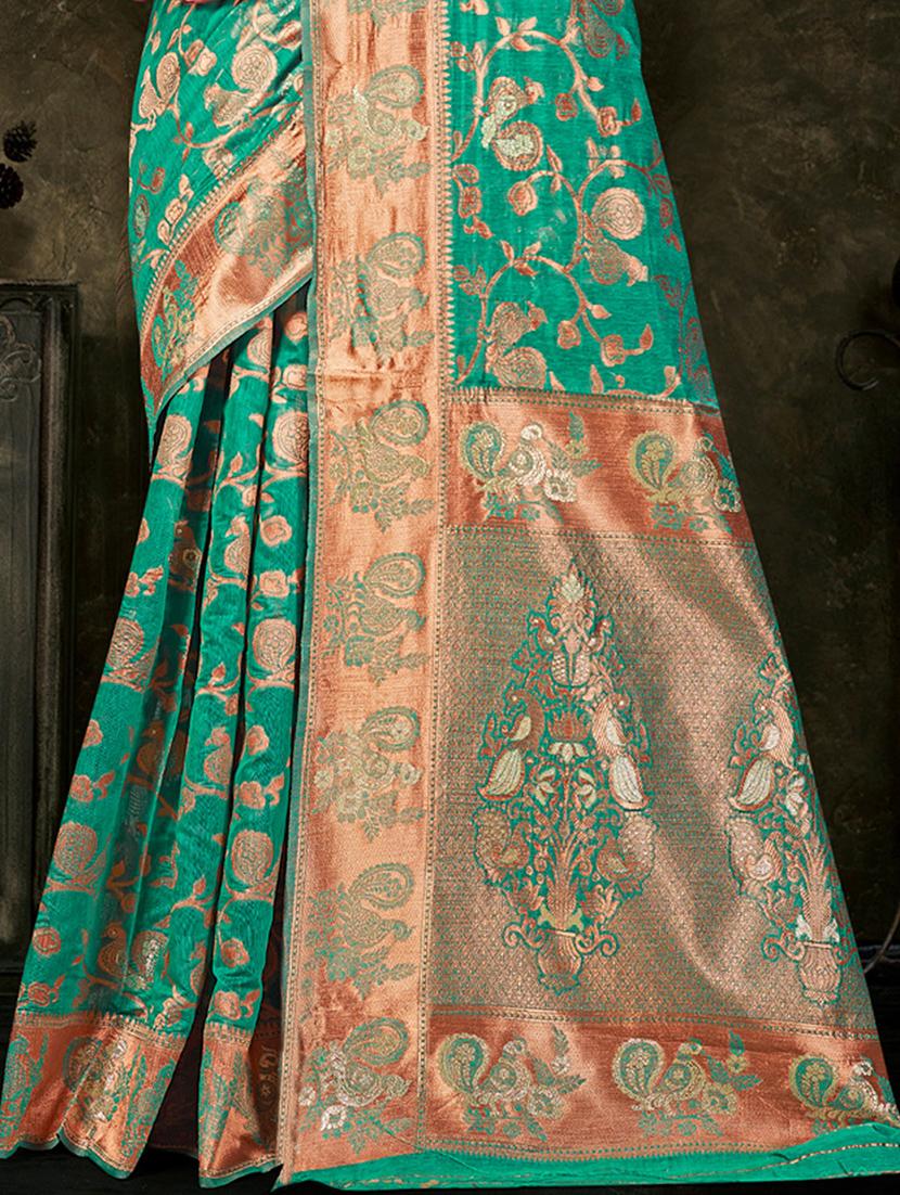 women's self design sea green colored saree - 20431035 - Standard Image - 2