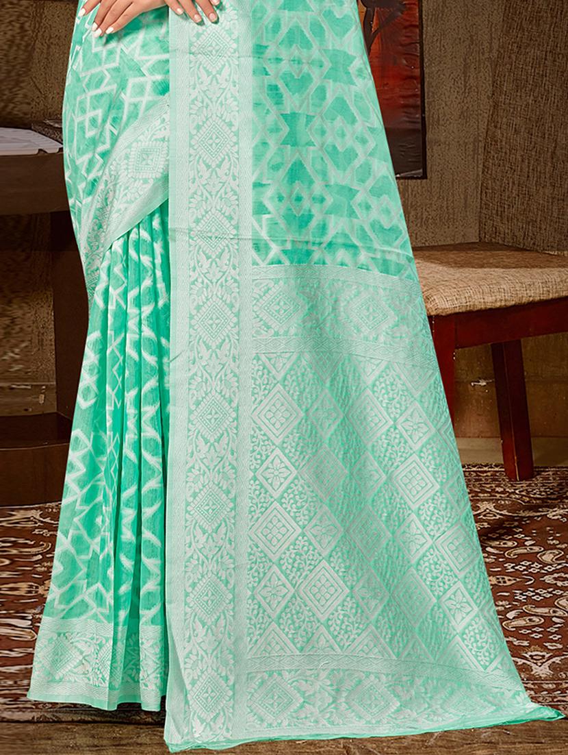 sea green self design banarasi saree - 20431135 - Standard Image - 2