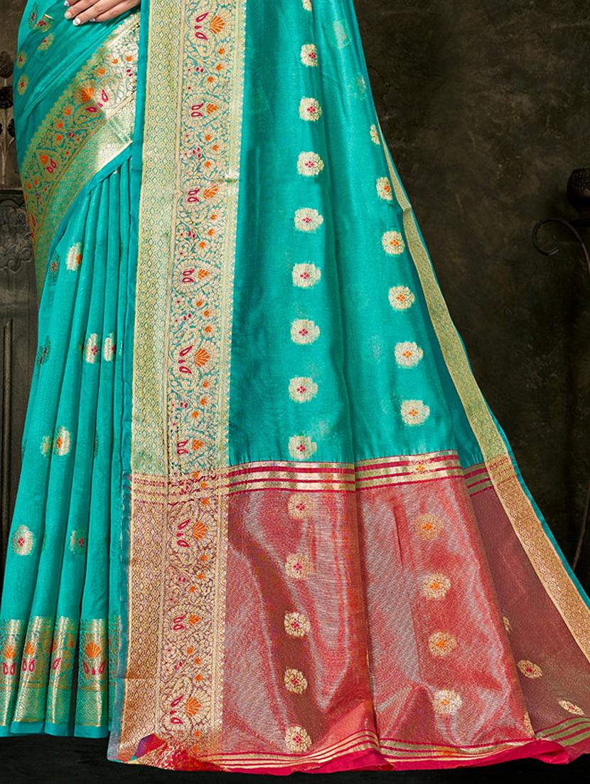 sea green self design banarasi saree - 20431153 - Standard Image - 2