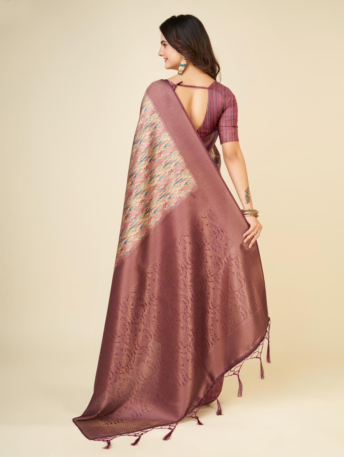 abstract printed saree - 20434096 - Standard Image - 2