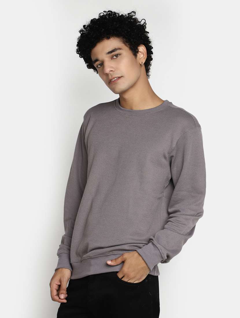 Solid Pullover Sweatshirt - 20434161 -  Standard Image - 2