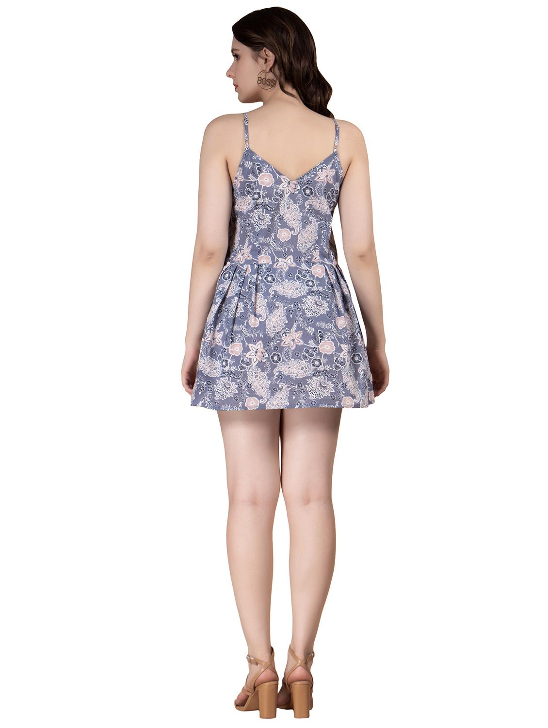 blue printed skater dress - 20434307 - Standard Image - 2