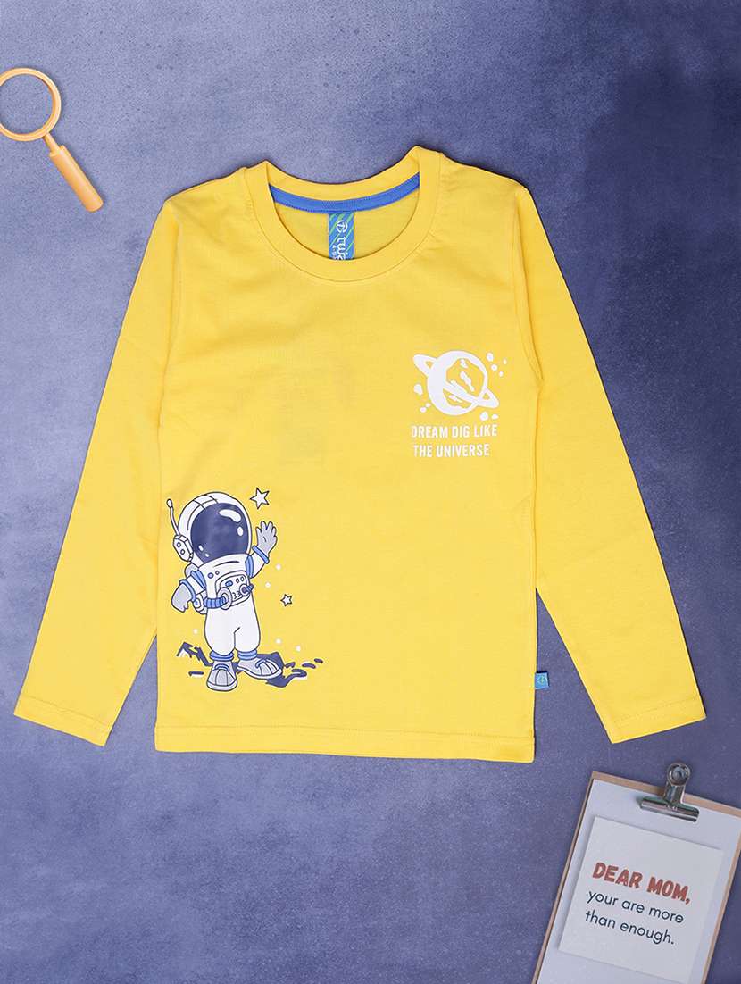 boys round neck graphic printed t-shirt