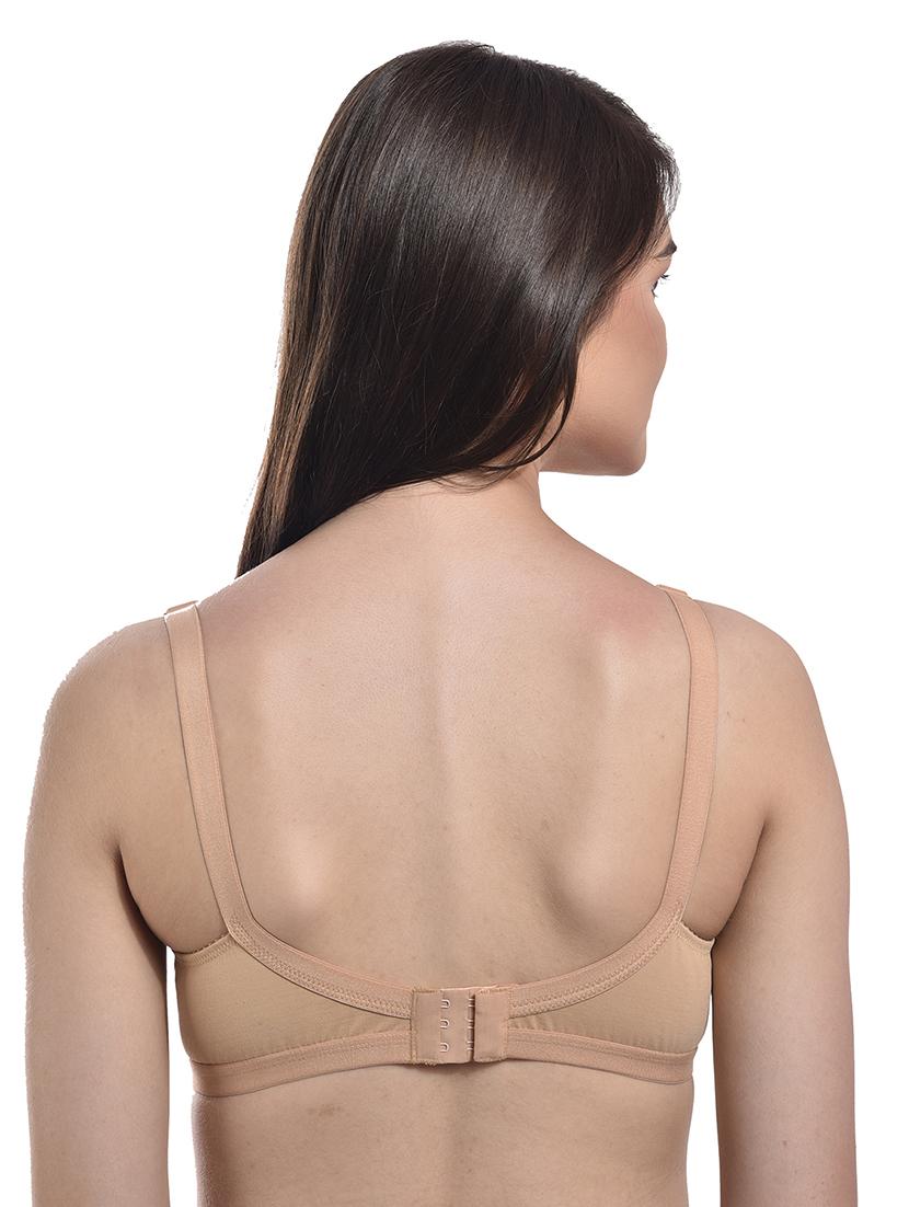 women beige cotton regular bra - 20435569 - Standard Image - 2