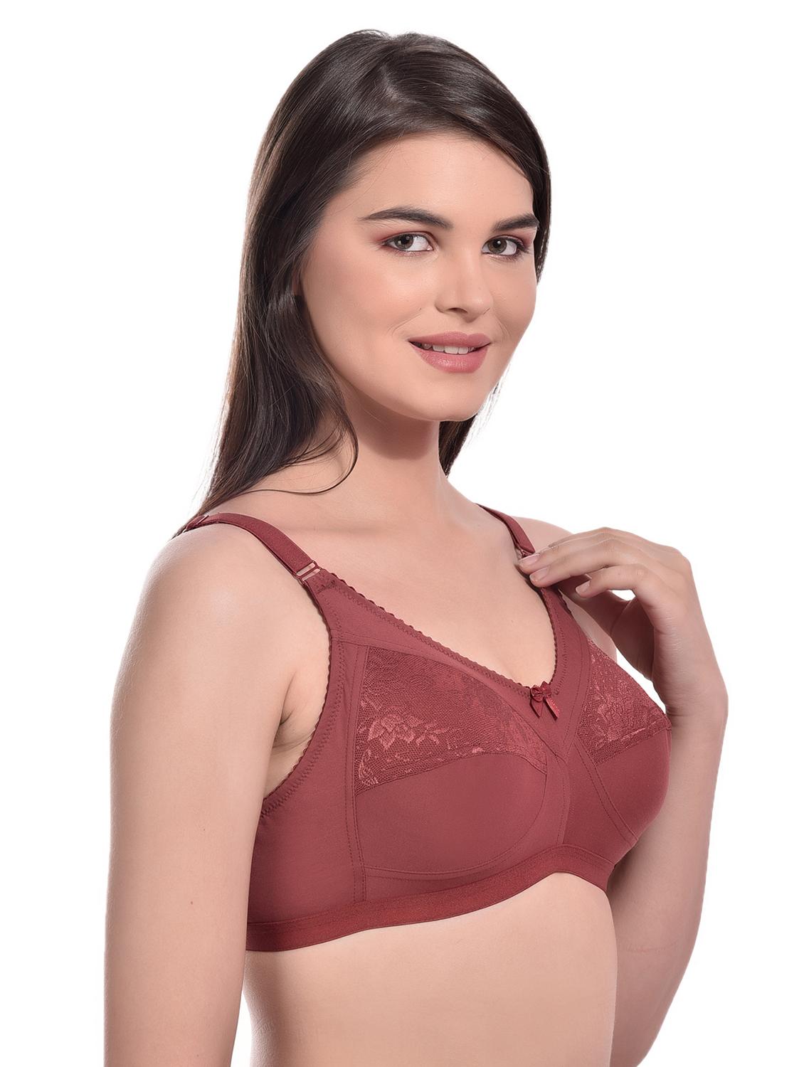 brown solid regular bra - 20435574 - Standard Image - 2