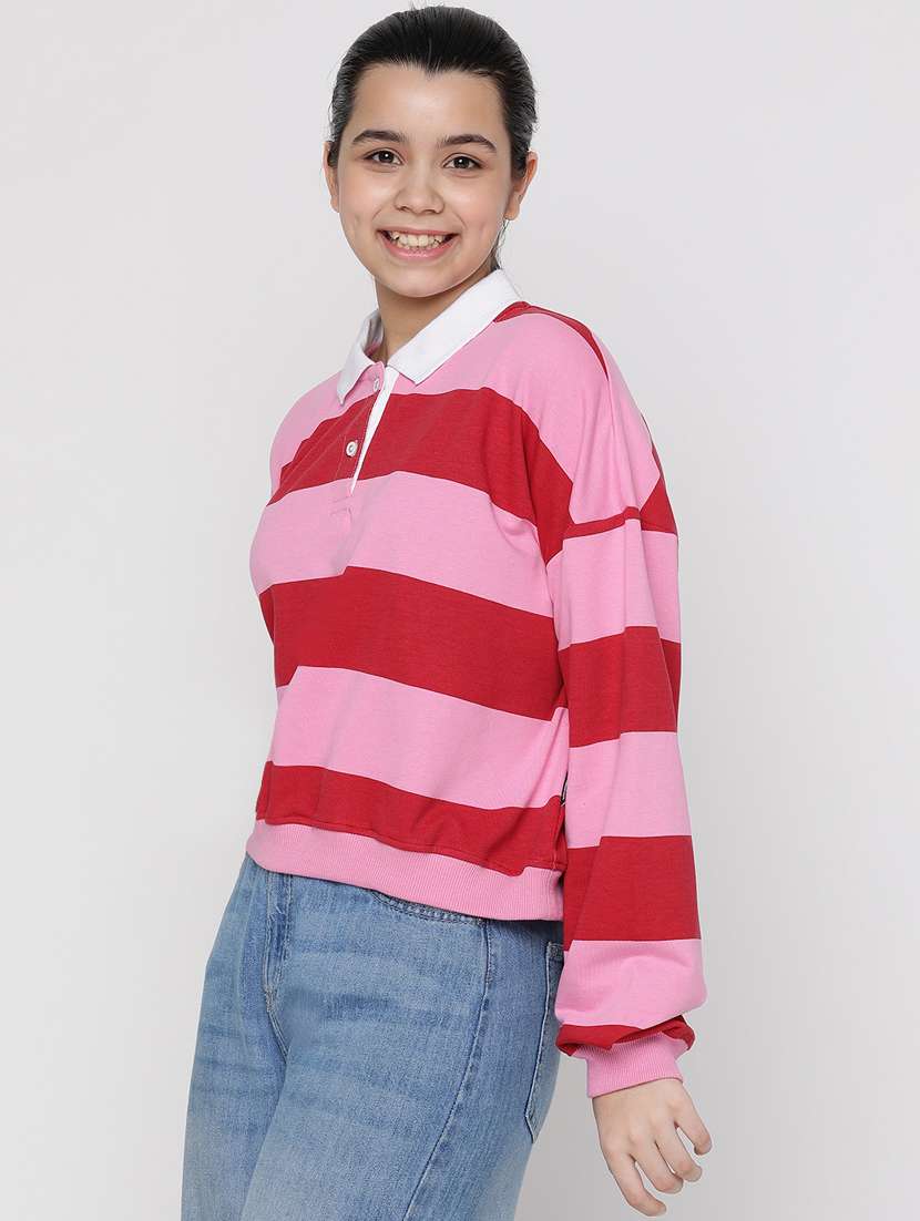 men red & pink striped sweatshirt - 20435832 -  Standard Image - 2