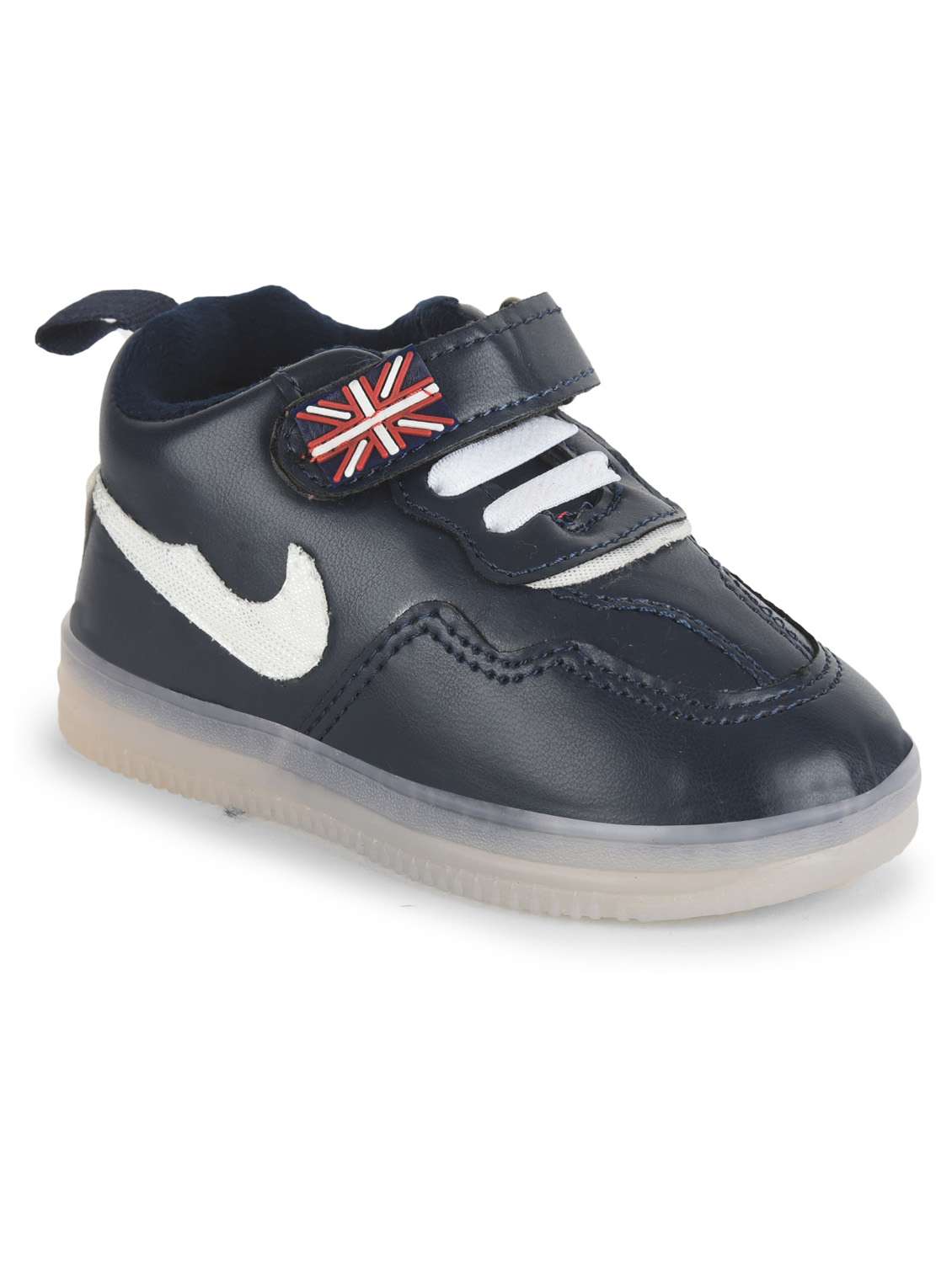 boys leatherette velcro sneakers