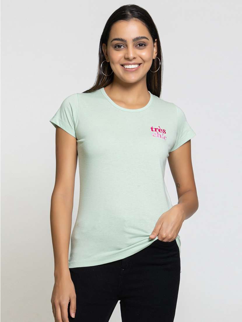 women's plain round neck t-shirt