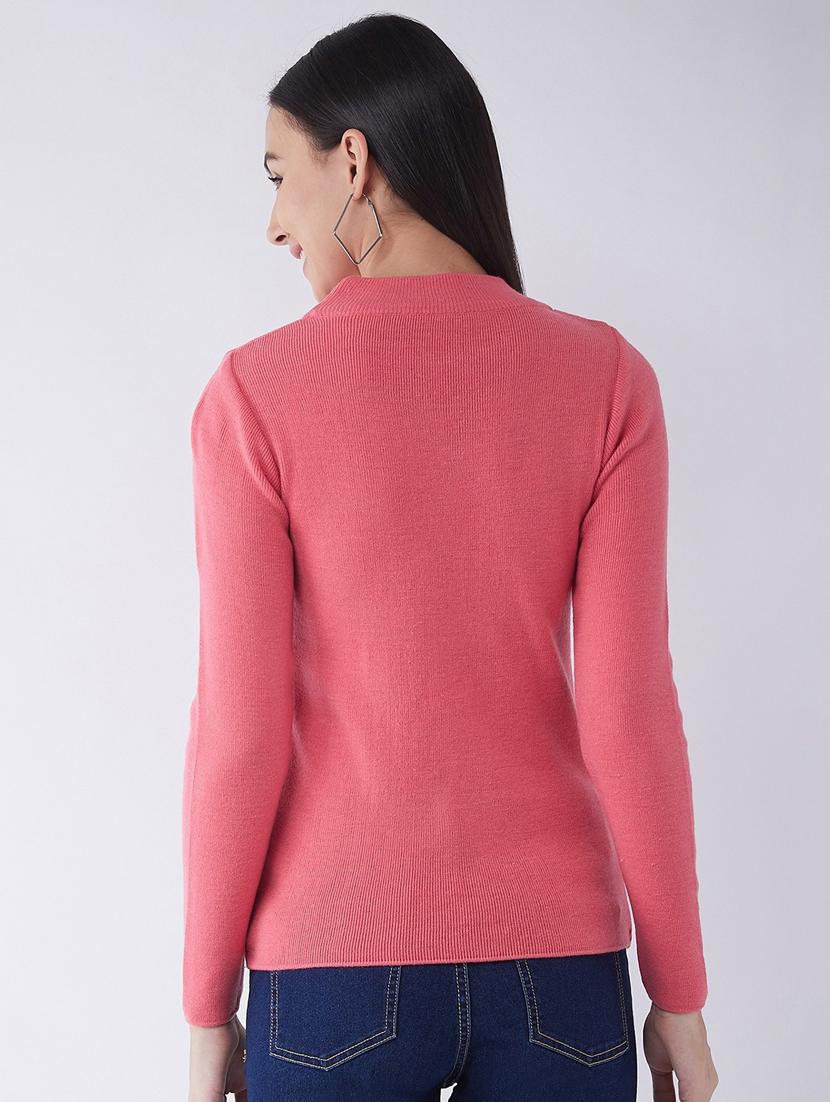 women long sleeved solid regular pullover - 20436481 - Standard Image - 2