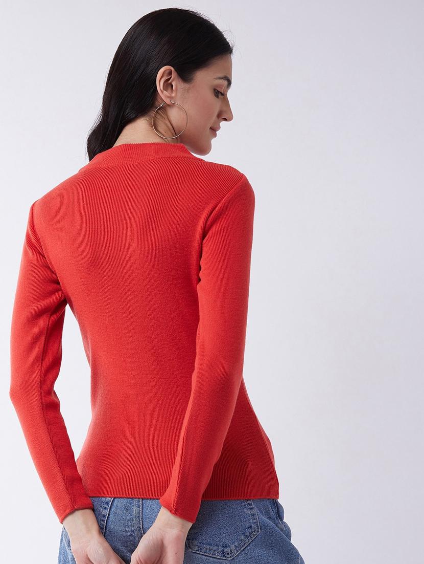 women long sleeved solid regular pullover - 20436489 - Standard Image - 2