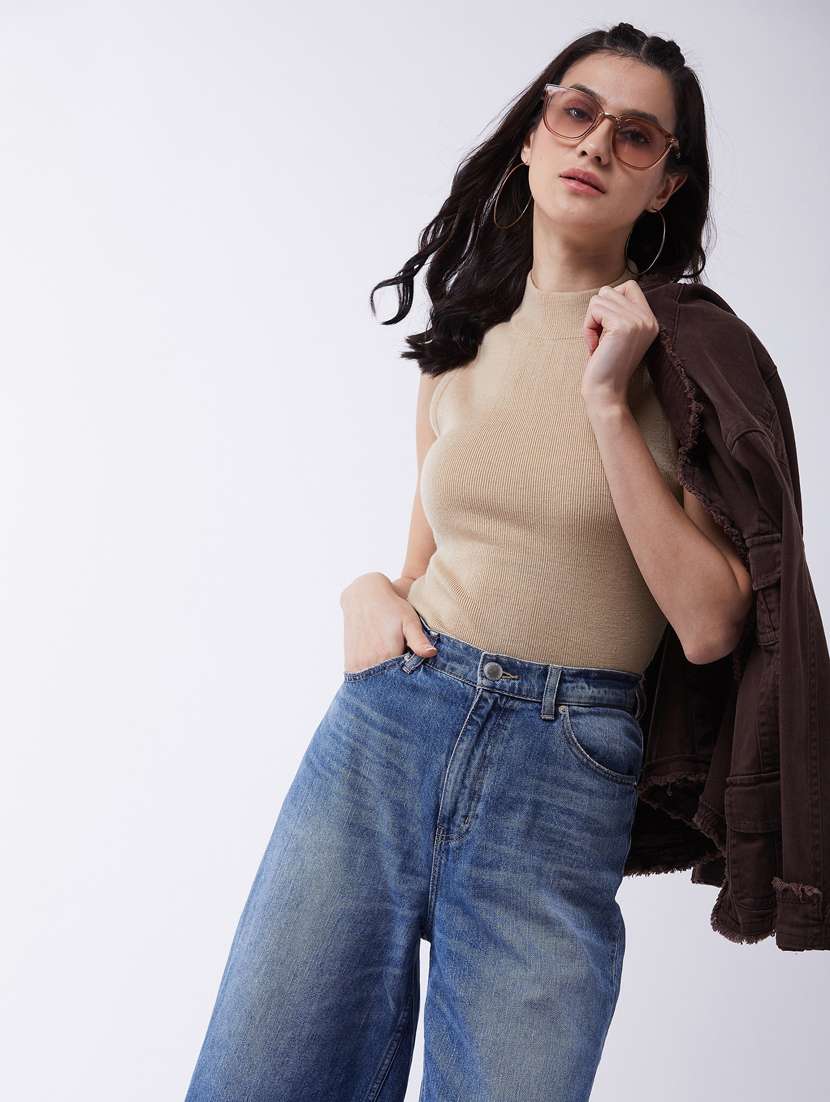 women sleeveless solid regular pullover - 20436514 -  Standard Image - 2