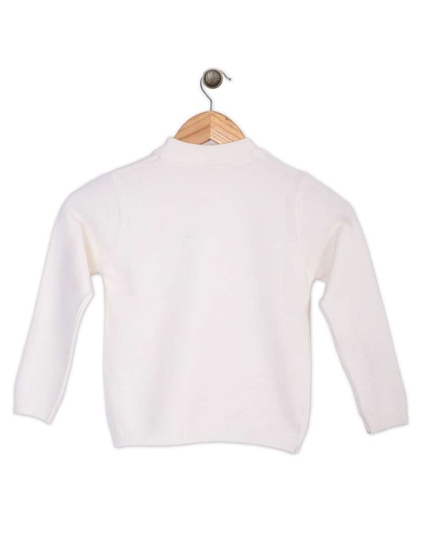 boys white solid sweater - 20436561 - Standard Image - 2
