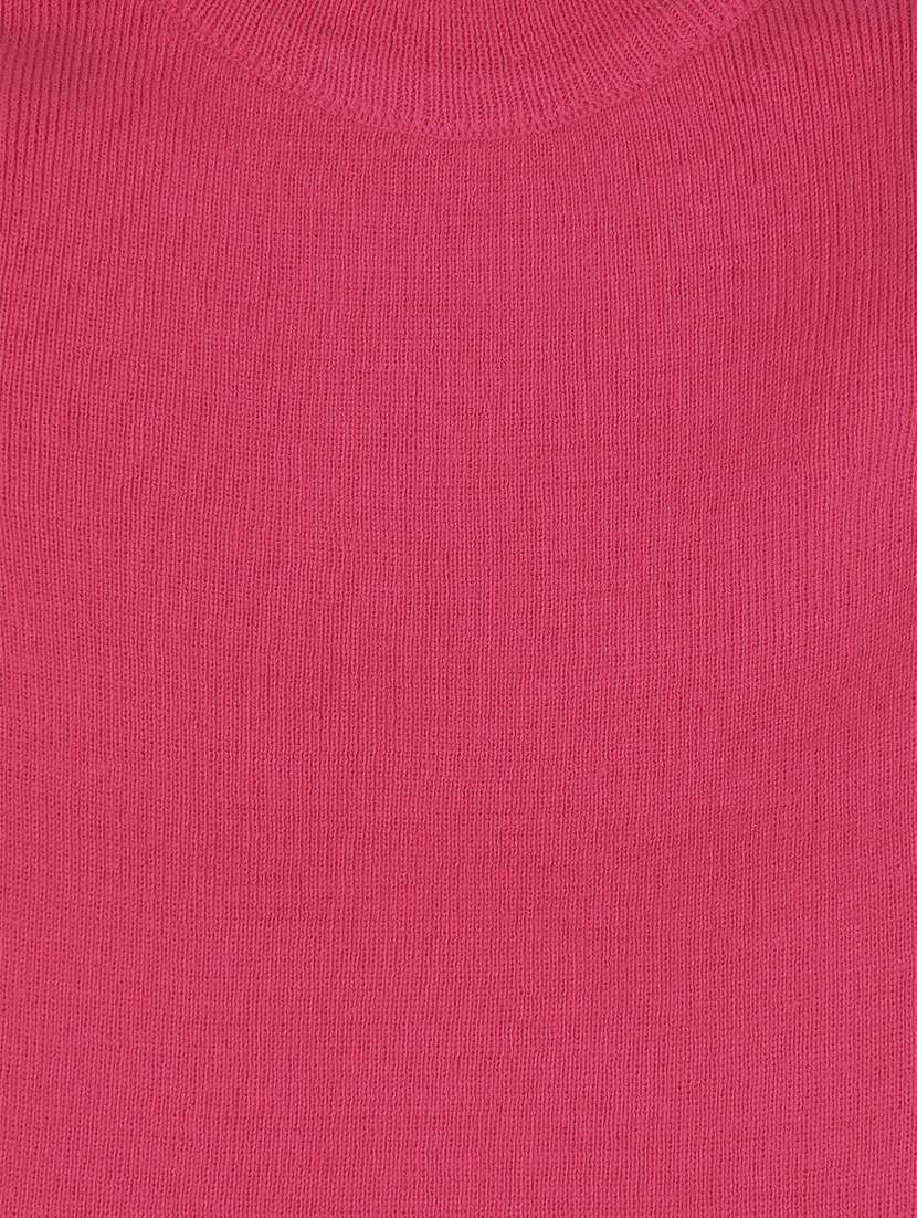 pink solid long sleeves sweater - 20436564 - Standard Image - 2