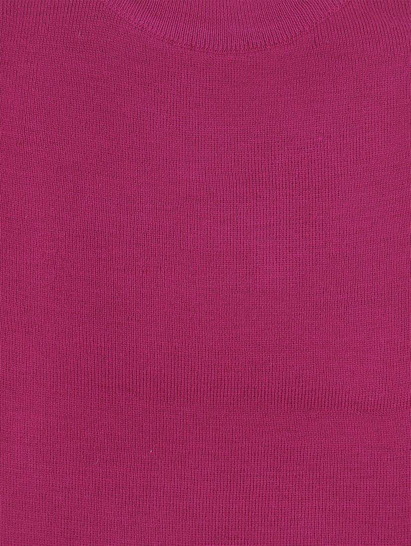 magenta solid long sleeves sweater - 20436571 - Standard Image - 2