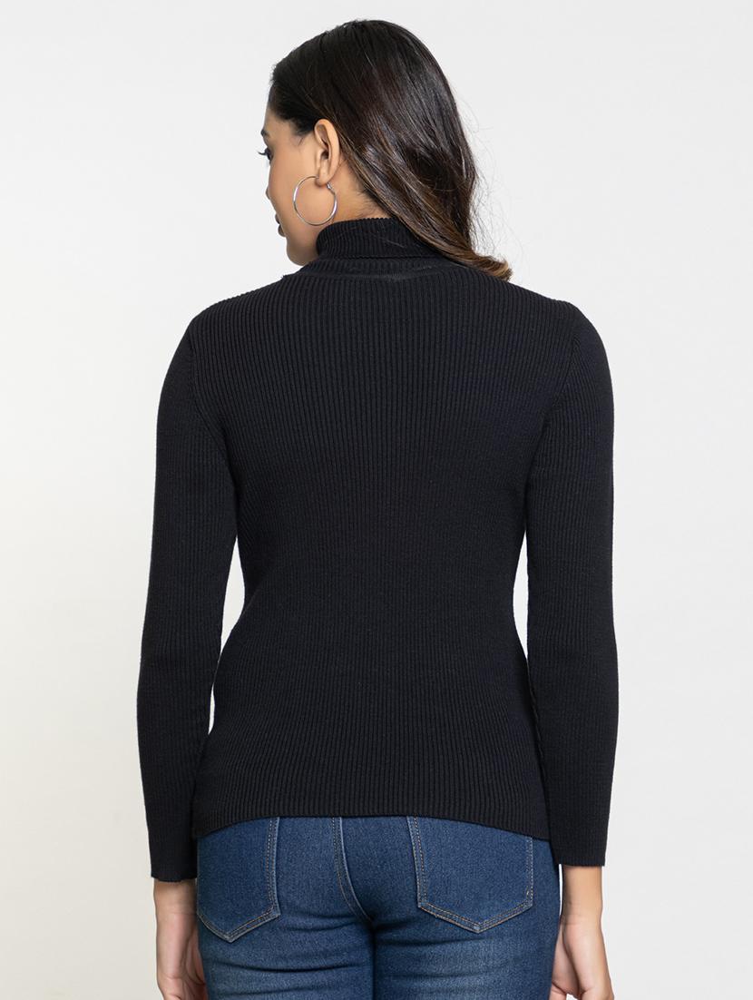 women long sleeved solid regular pullover - 20436603 - Standard Image - 2