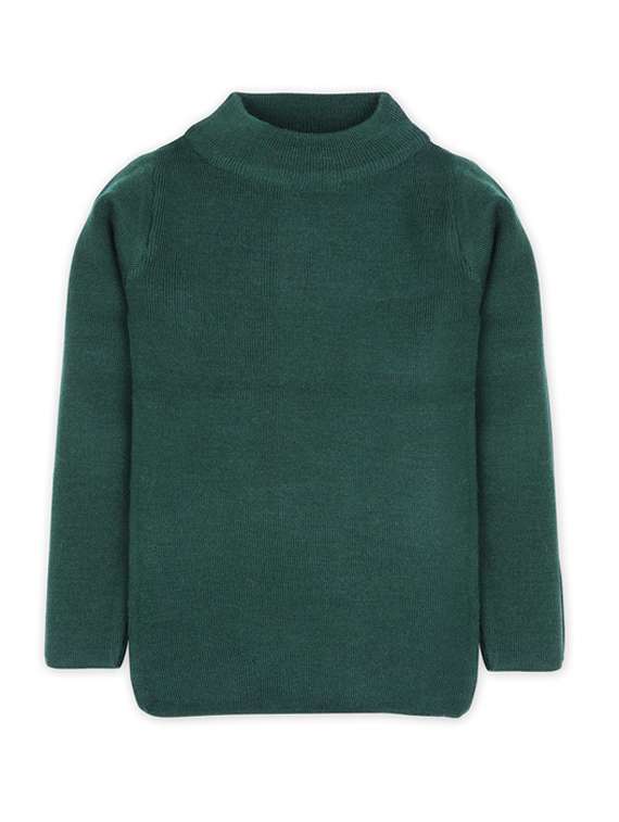 boys high neck solid sweater