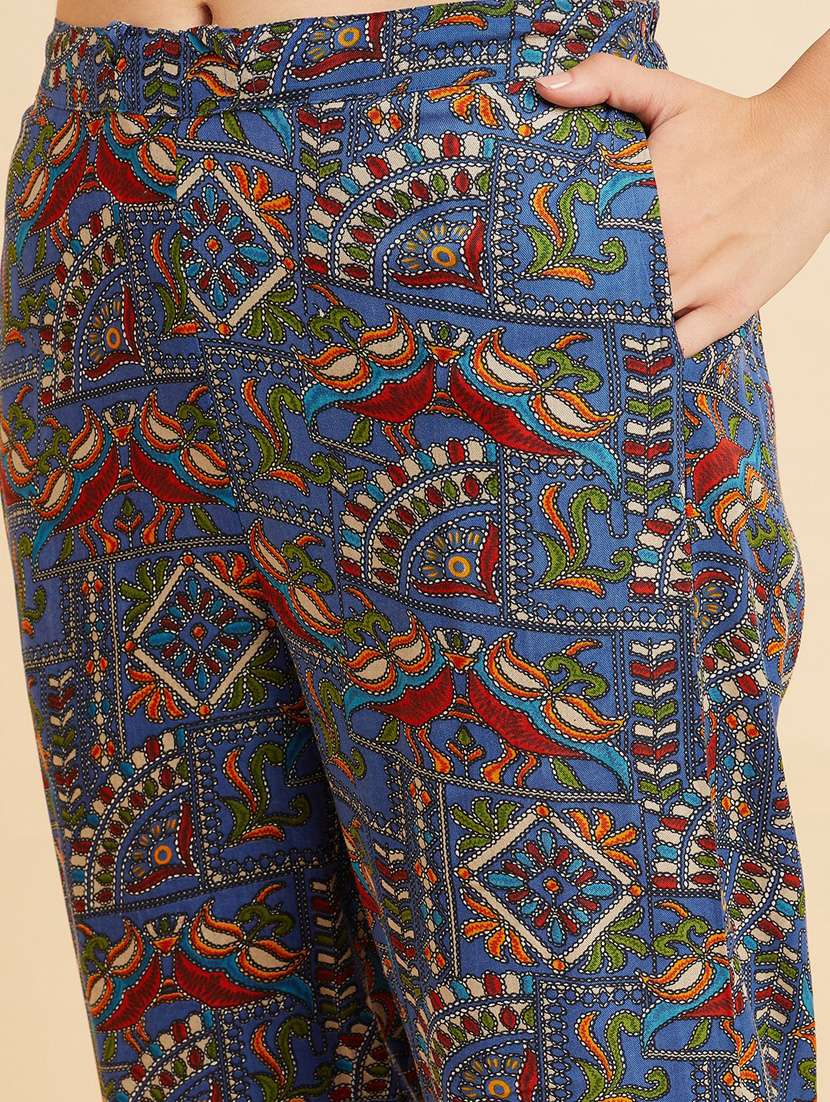 blue printed top and palazzo set  - 20436614 -  Standard Image - 7