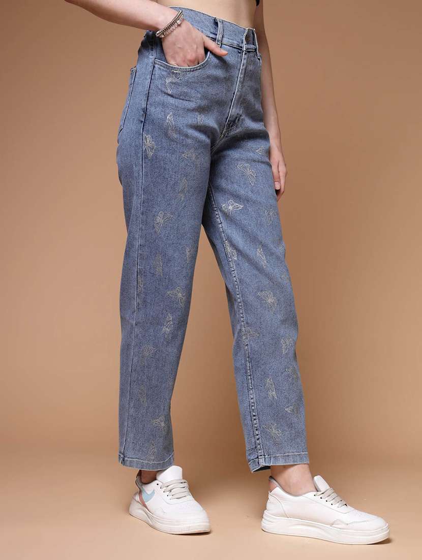 women's straight fit jeans - 20442292 - Standard Image - 2
