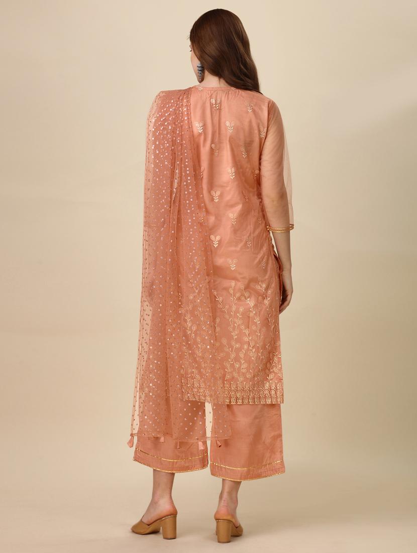 zari work kurta pant with dupatta - 20444183 - Standard Image - 2
