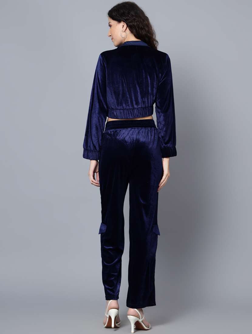 women solid top and trouser co-ord set - 20444576 -  Standard Image - 2