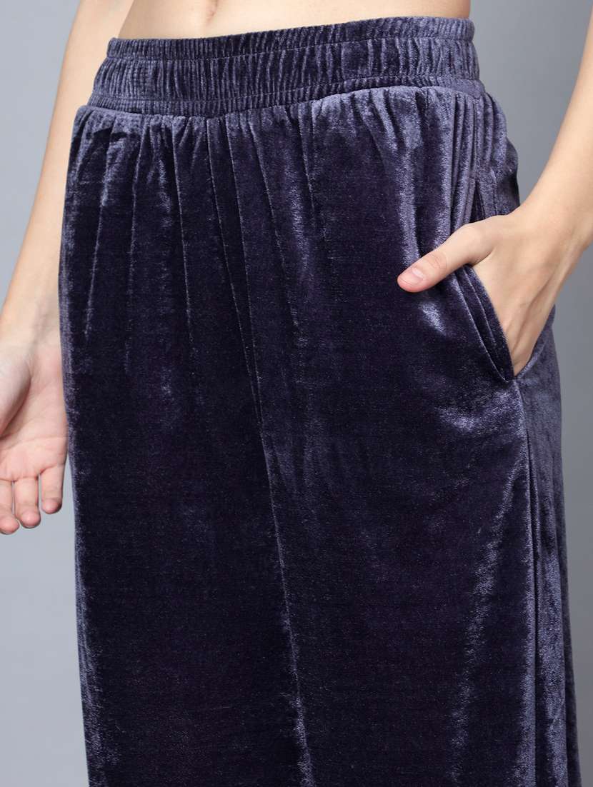 women solid top and trouser co-ord set - 20444582 -  Standard Image - 7